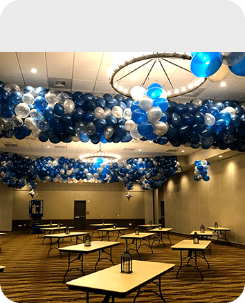 Balloon decoration on any indoor events